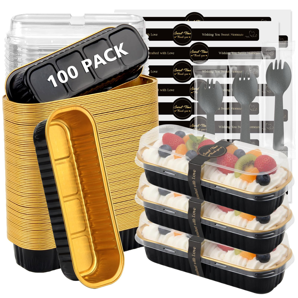 Ruckae mini loaf pans with lids for neat, portioned bakes.