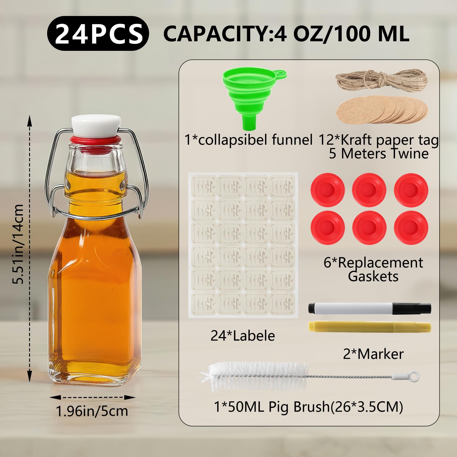 Ruckae sturdy glass bottle highlights durable construction for daily kitchen use