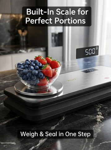 RUDAP device with built in scale demonstrates precise portioning for meals