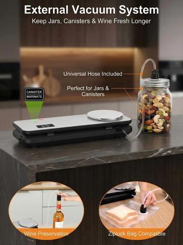 ETL certified vacuum sealer with safety features during operation