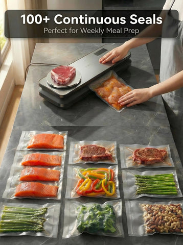 Starter kit includes bags and roll for immediate use with RUDAP sealer