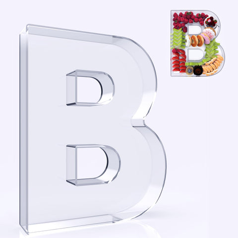 RUFHVTY 11-inch acrylic letter charcuterie box on table for stylish party display