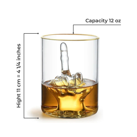 RUGLUSH gift-ready funny liquor glass ideal for birthdays and man caves