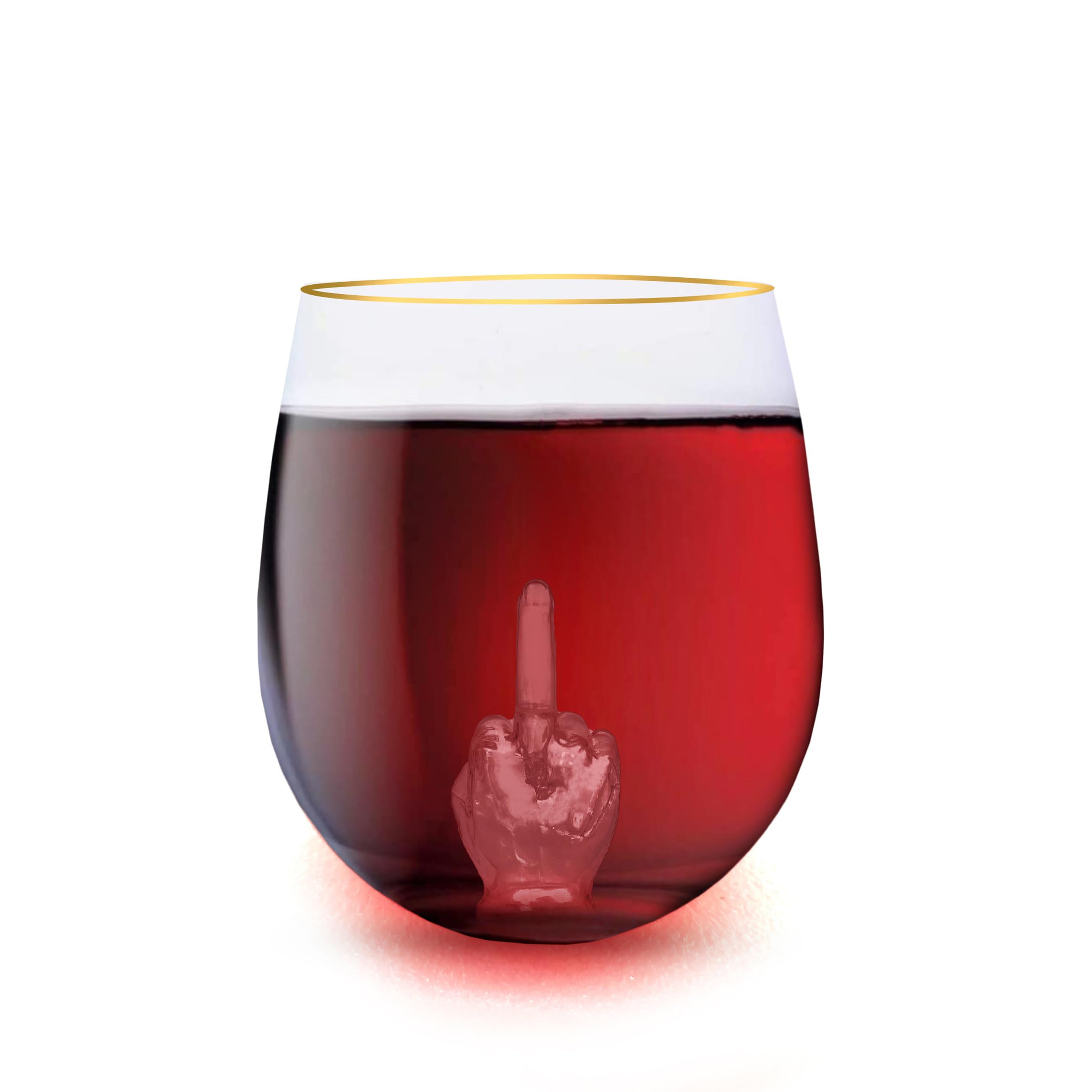 RUGLUSH 16oz stemless design emphasizing comfortable grip and modern look.