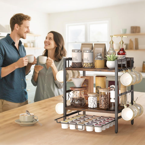 RUILALIFE mug hooks on the side keep cups reachable while brewing.