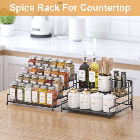 RUILALIFE large-capacity rack holding up to 24 jars per tier