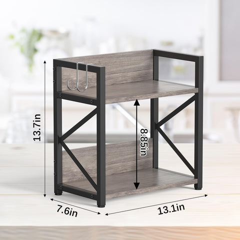 RUILALIFE Spice Rack Organizer Shelf two-level storage for spice jars and snacks