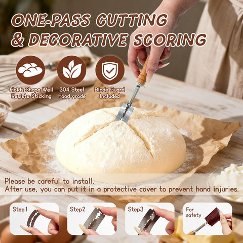 RuileMei dough scraper for clean transfers and precise shaping