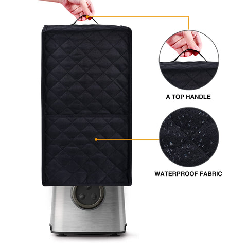 Ruilery Blender Dust Cover top handle for easy removal and placement.