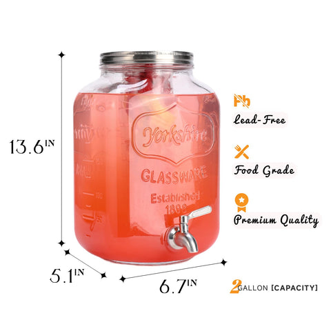 RuileMei glass dispenser on a stand keeps beverages accessible during gatherings.