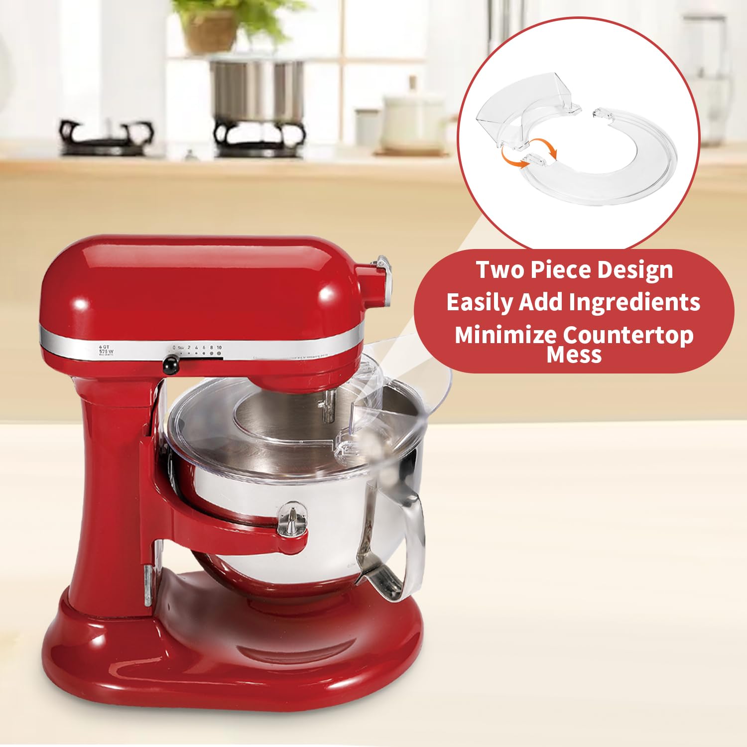 Ruioaw two-piece design allows easy removal and cleaning