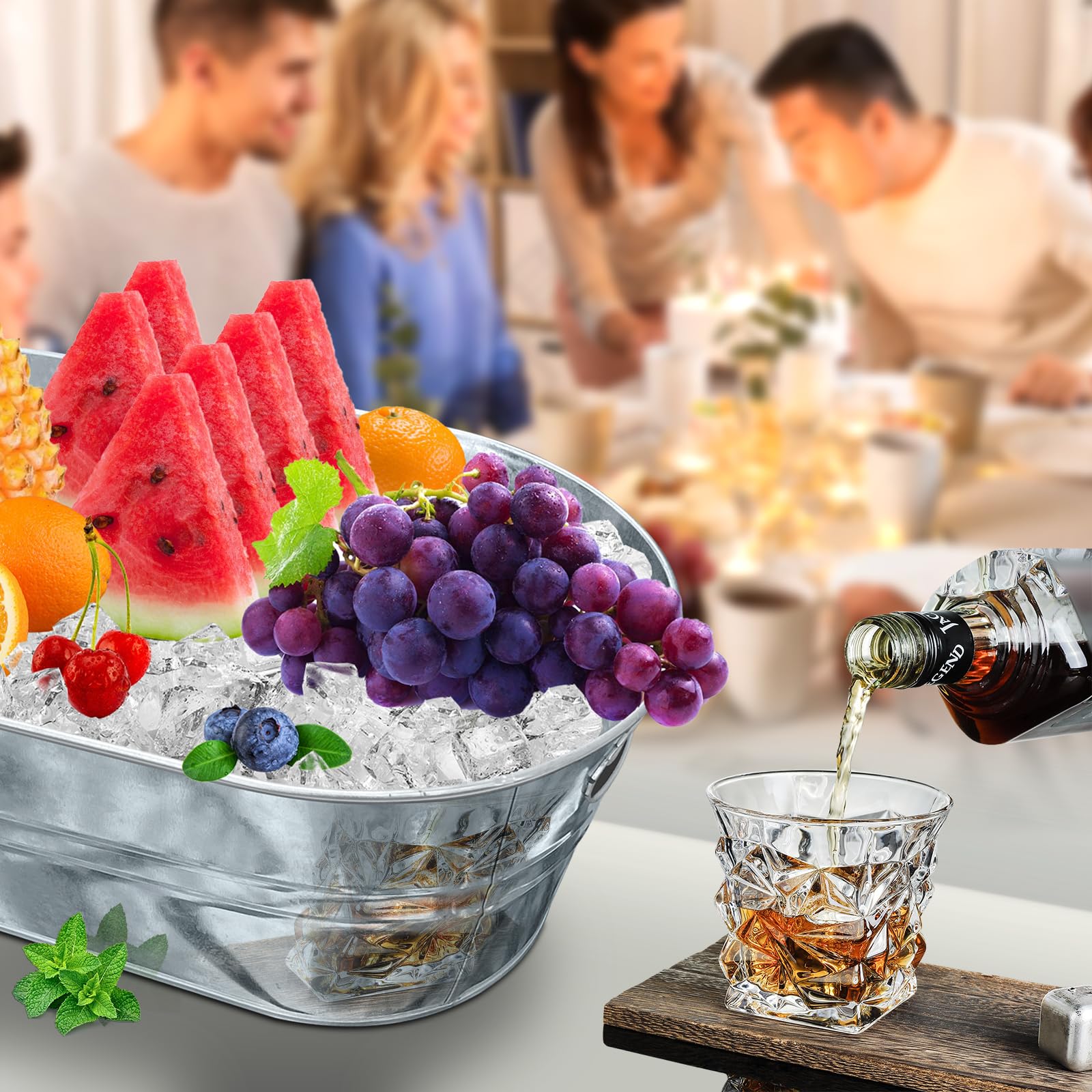 Ruizhihu sleek galvanized cooler adds style to events.