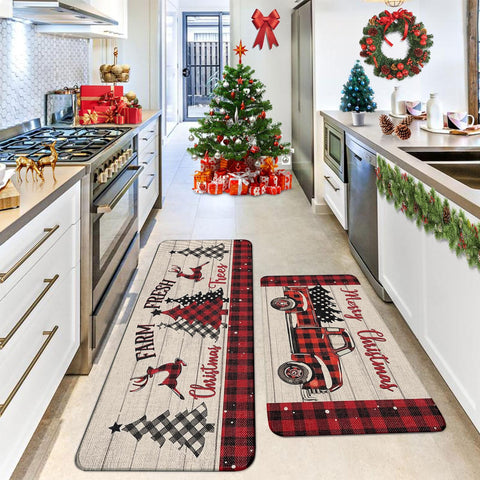 Ruizhuo festive entryway styling with Christmas rug