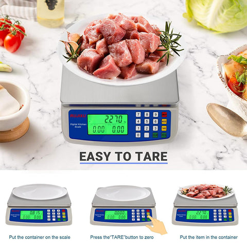 RUJIXU kitchen scale used for cooking and baking tasks.
