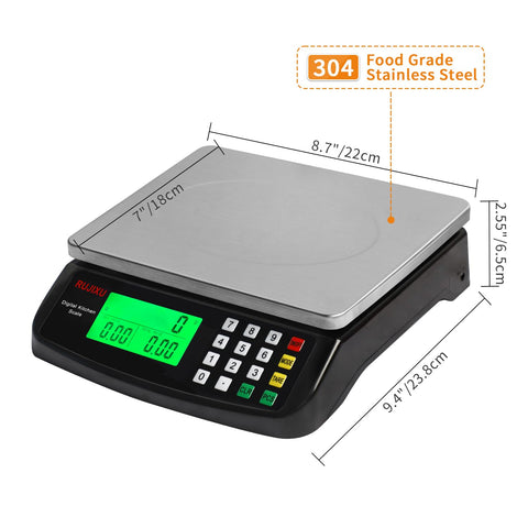 RUJIXU scale with LCD display easy readability during prep