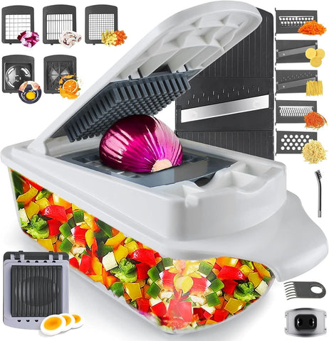 RüK 22-in-1 blade set enables quick, clean cuts for diverse prep tasks.