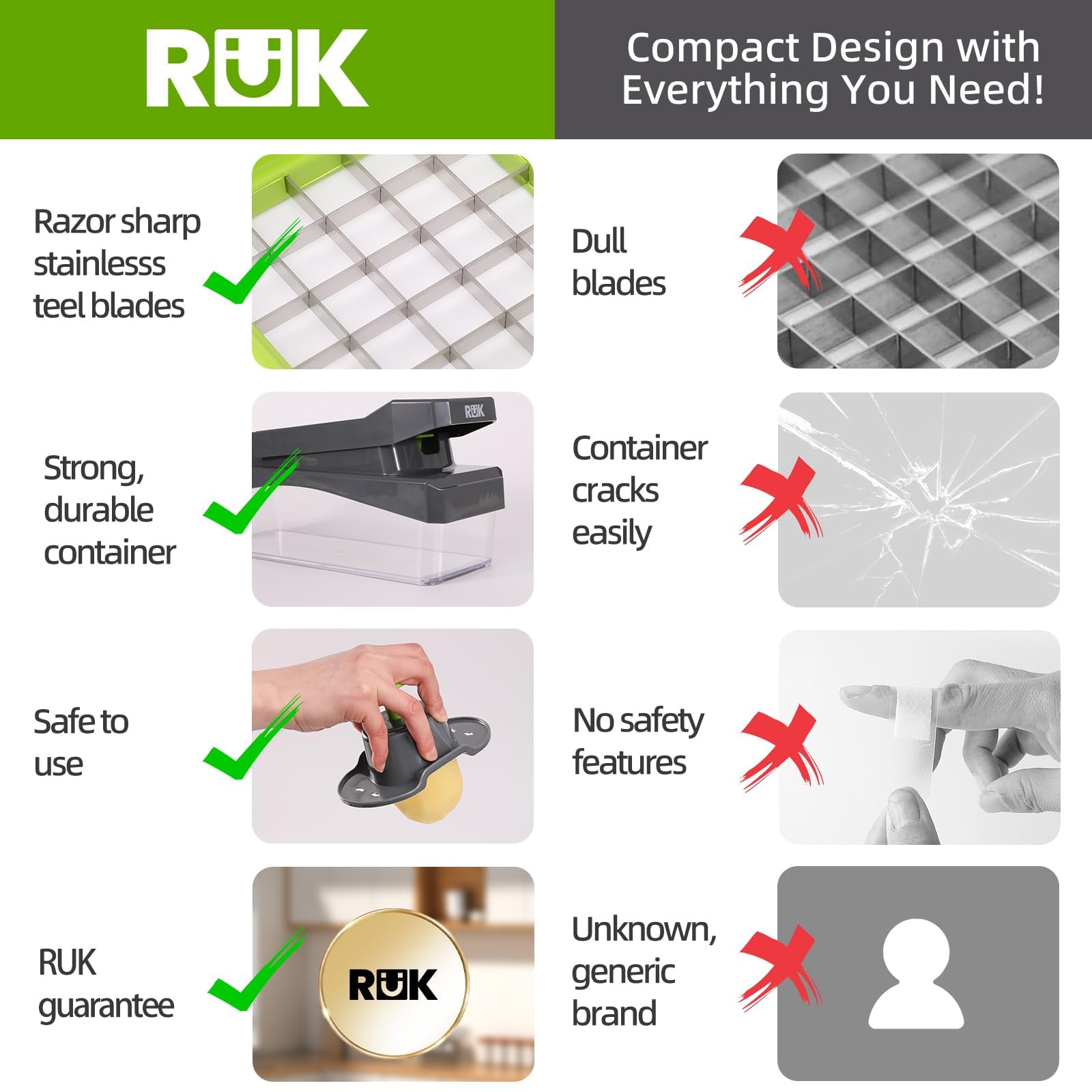 RüK container keeps chopped ingredients organized and ready to cook
