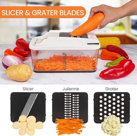 RüK Vegetable Chopper large-capacity container for batch prep