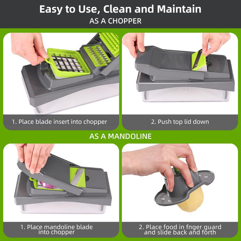RüK onion cutter blade makes quick, even chopping for home cooking