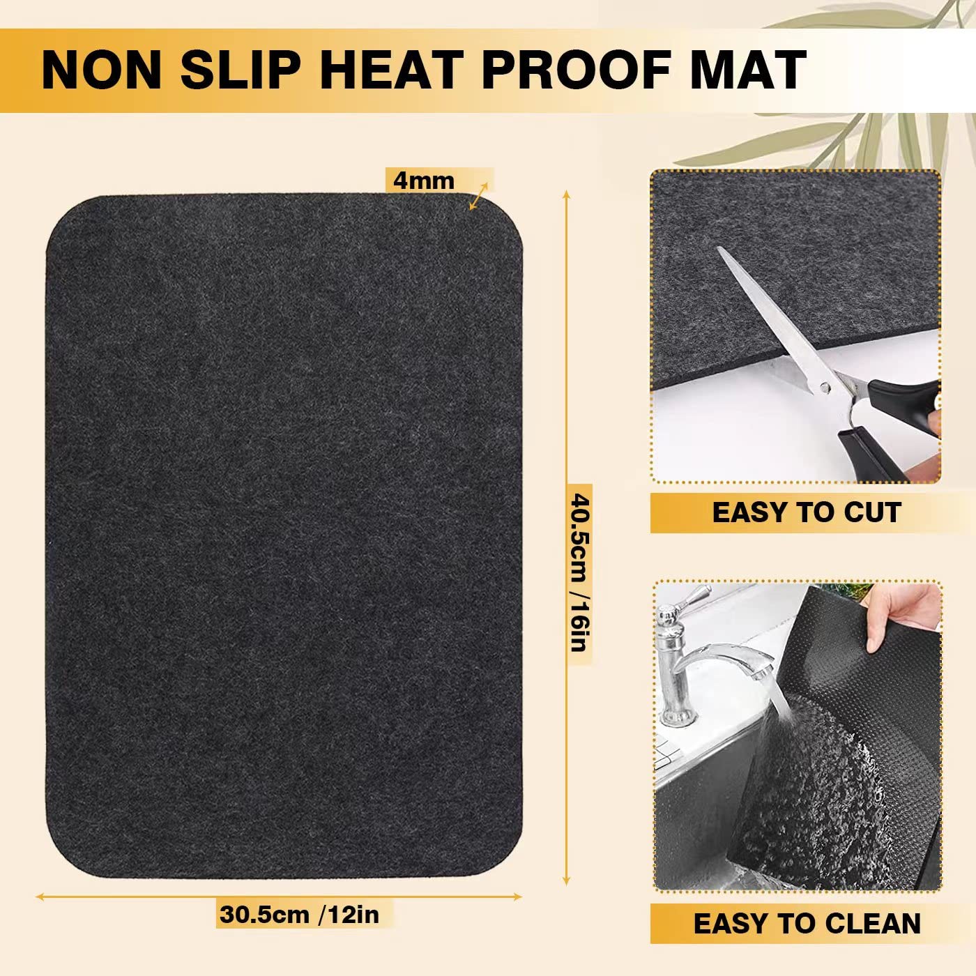 Runeaoys non-slip silicone slider keeps appliances steady and prevents scratches.