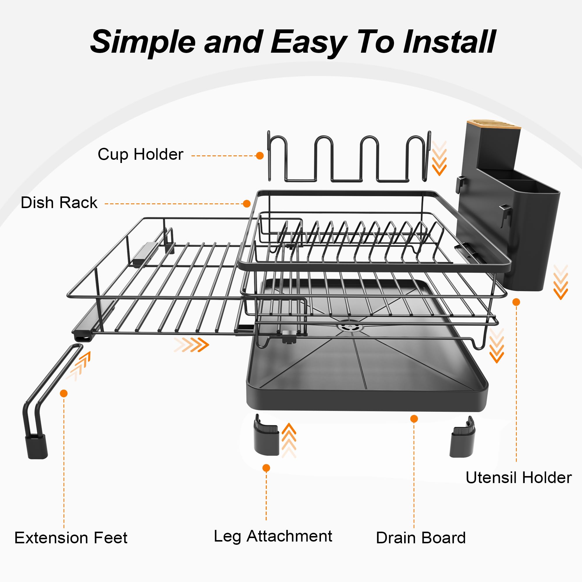 Runnatal detachable utensil holder and knife block keeps utensils organized