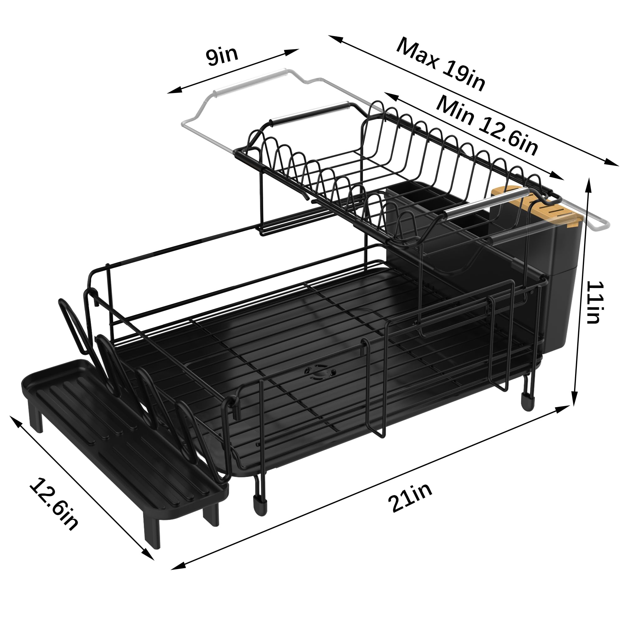 Runnatal 2-tier design with utensils box keeps counter organized