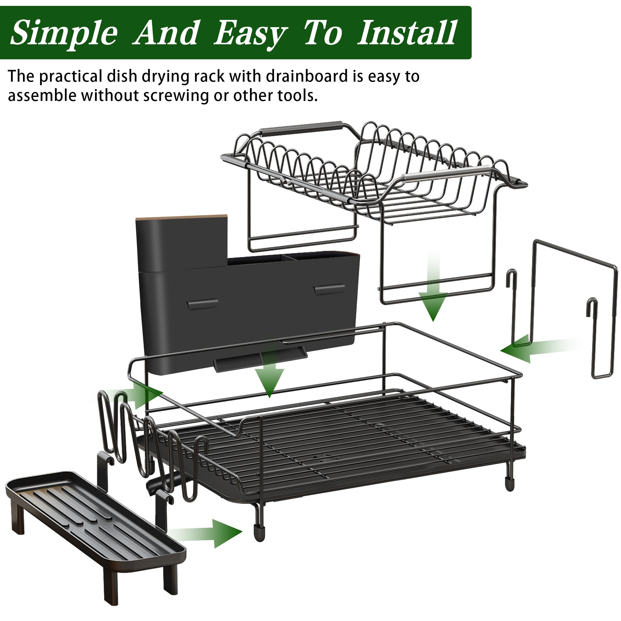 Runnatal large-capacity rack holds plates, cups, and pans