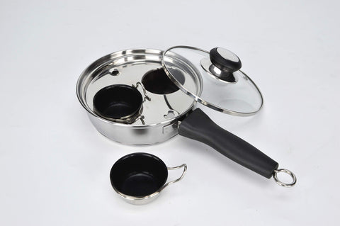 RUNZI dishwasher-safe cups simplify cleanup after eggs benedict or florentine.