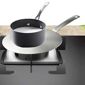 RUNZI induction adapter in use with regular pots on induction hob