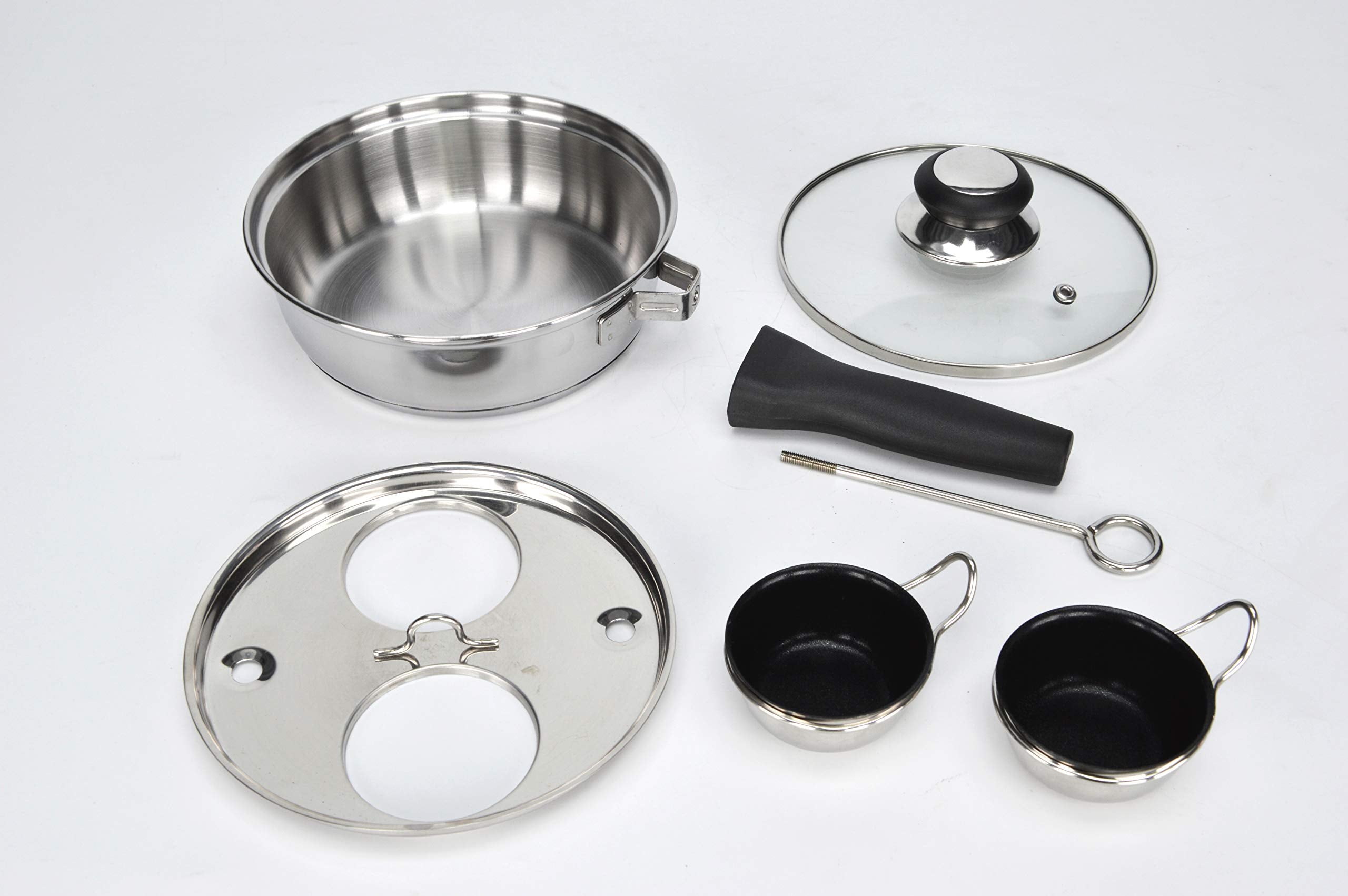 RUNZI sleek poacher pan on the stovetop adds style and versatility.