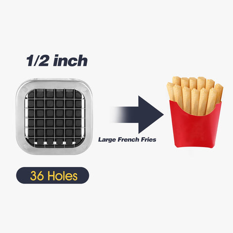 Ruooson cutting box offers large capacity to slice whole potatoes in one pass