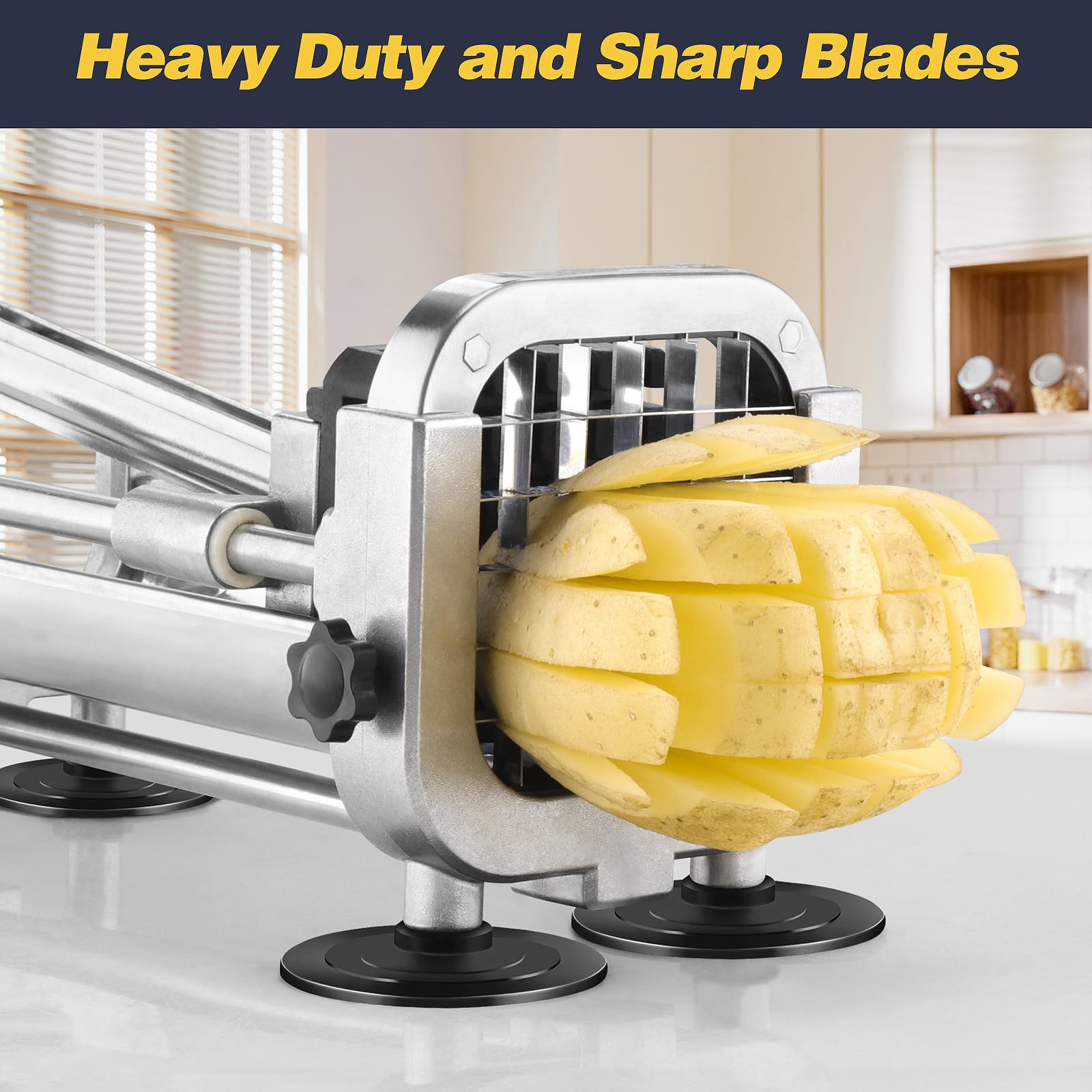 Ruooson three-eighths inch blade enables precise cuts for fries
