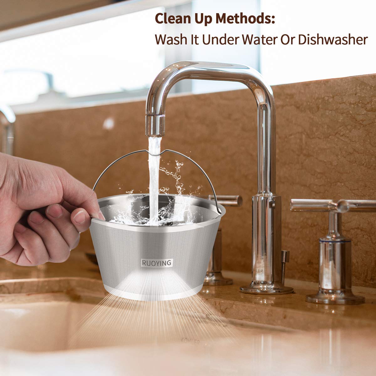 RUOYING Durable, easy-to-clean basket for daily coffee routines.