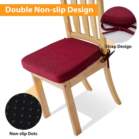 Ruqmuis cushion back with non-slip grip helps keep your chair in place.