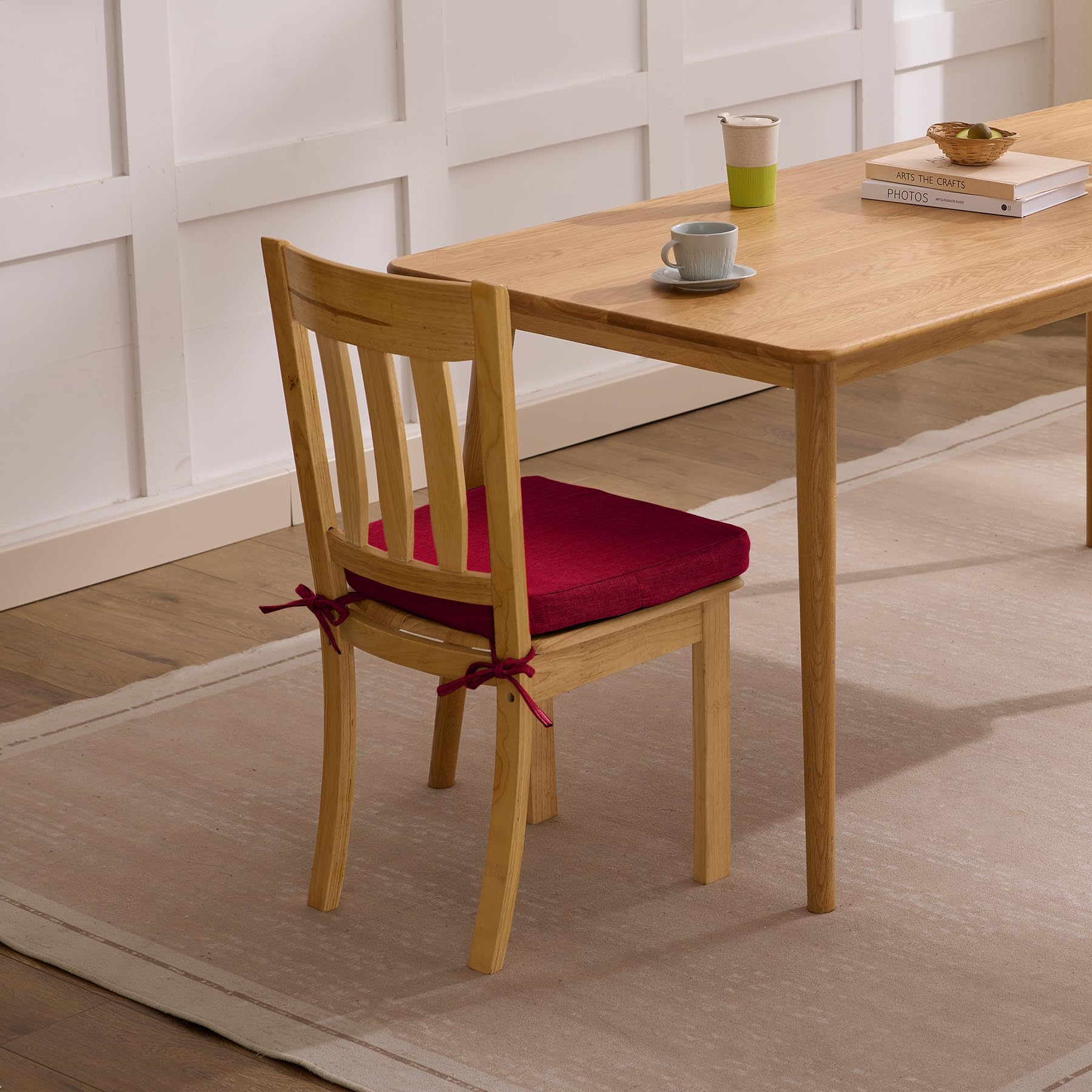 Ruqmuis set of 4 demonstrates coordinated dining room comfort for gatherings.