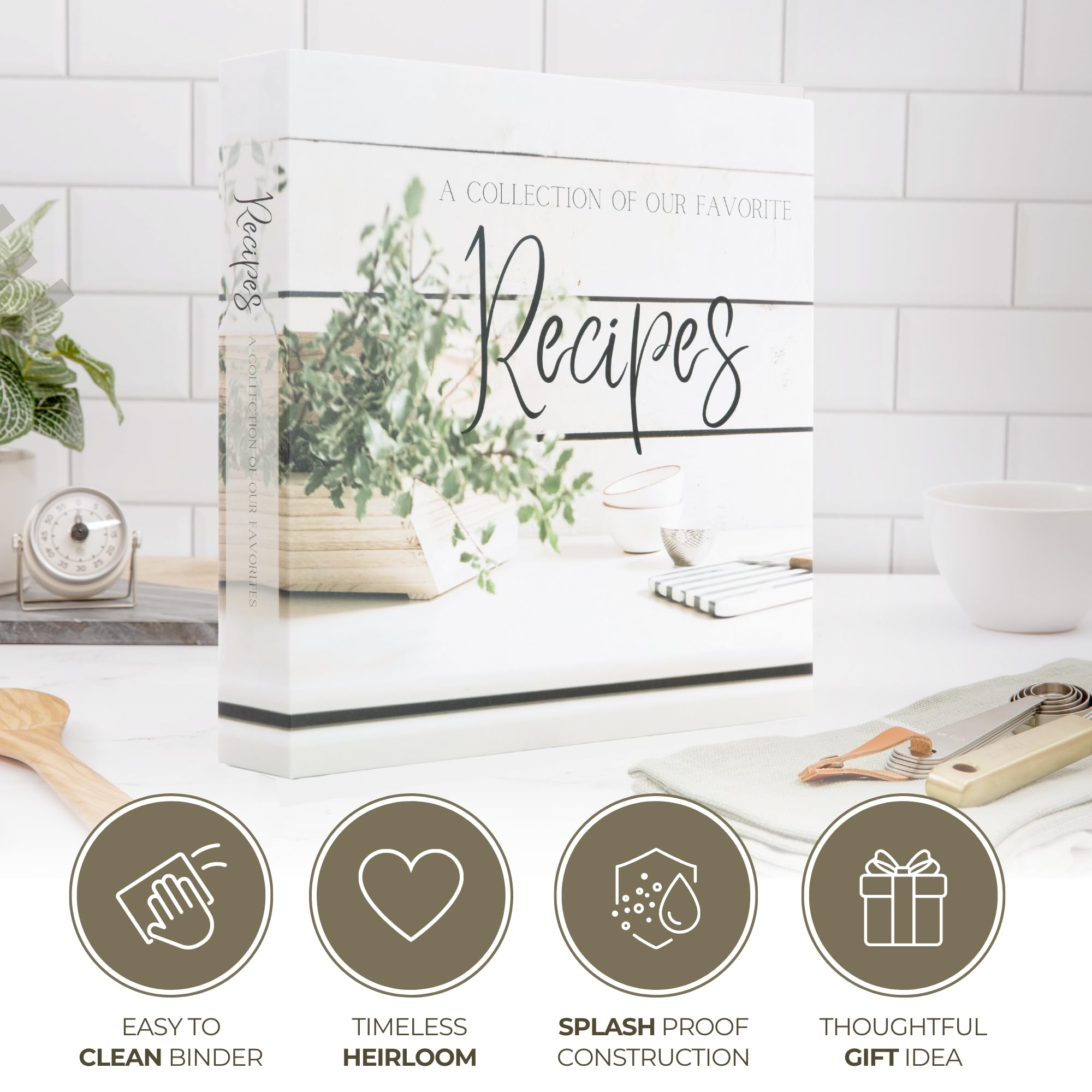 Rural Roots Bridal gift-ready recipe binder preserves family recipes with style.