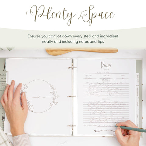 Rural Roots recipe binder family heirloom design supports generations of recipes.