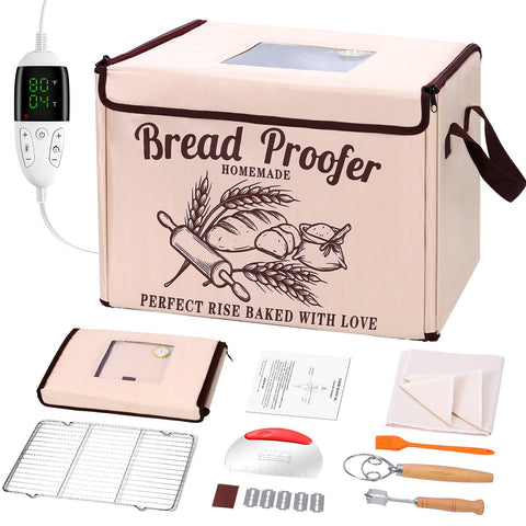 RusicEss Foldable Bread Proofer Box with open lid showing easy loading and space-saving design