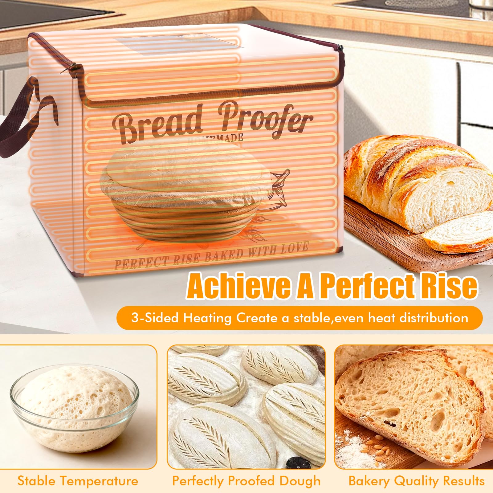RusicEss proofing box viewing window lets bakers monitor dough without heat loss