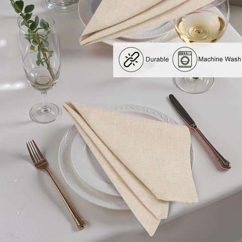 Ruvanti large 18x18 napkins protect surfaces during meals.