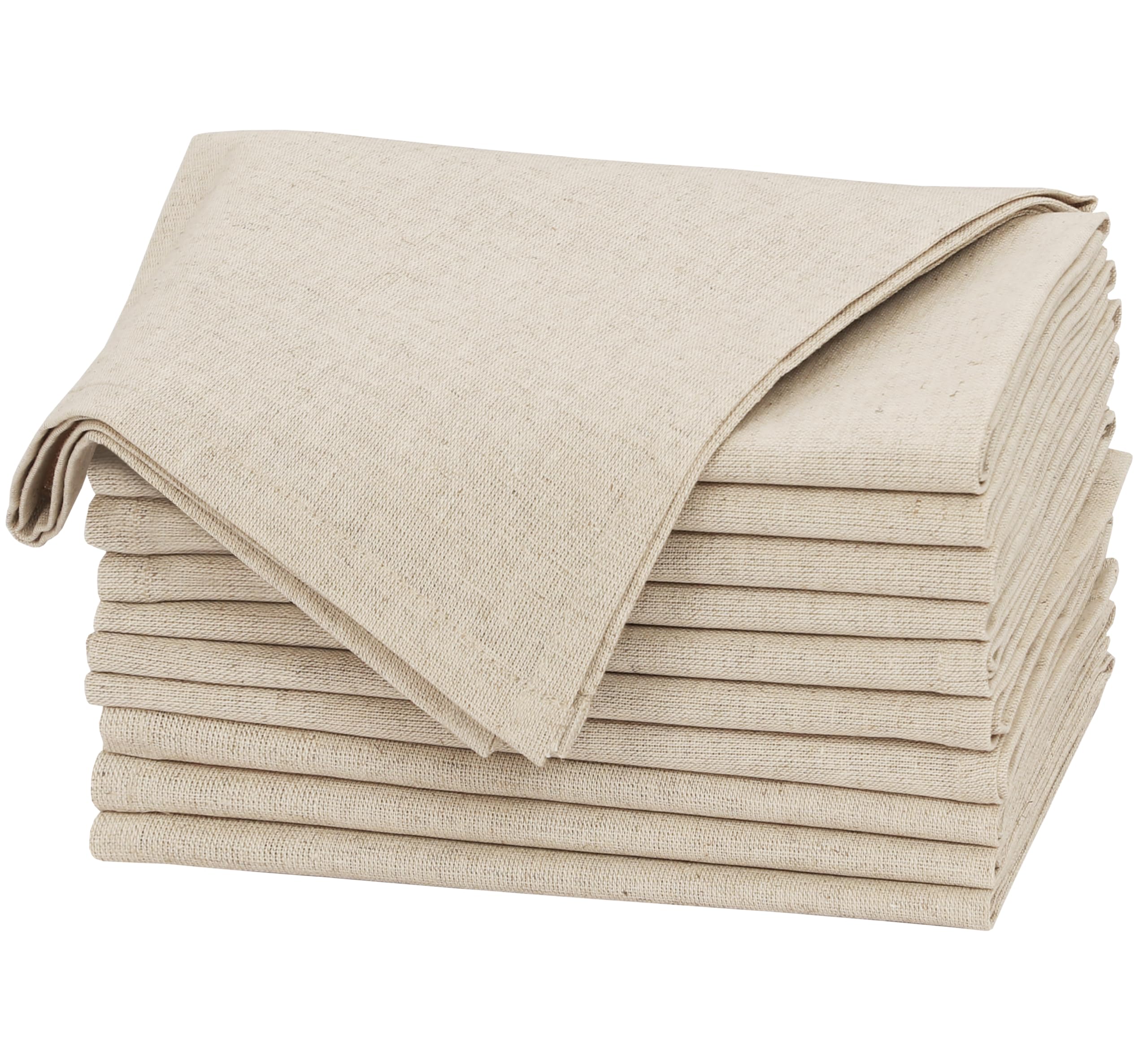 Ruvanti linen napkins with elegant hemstitch for refined table settings.