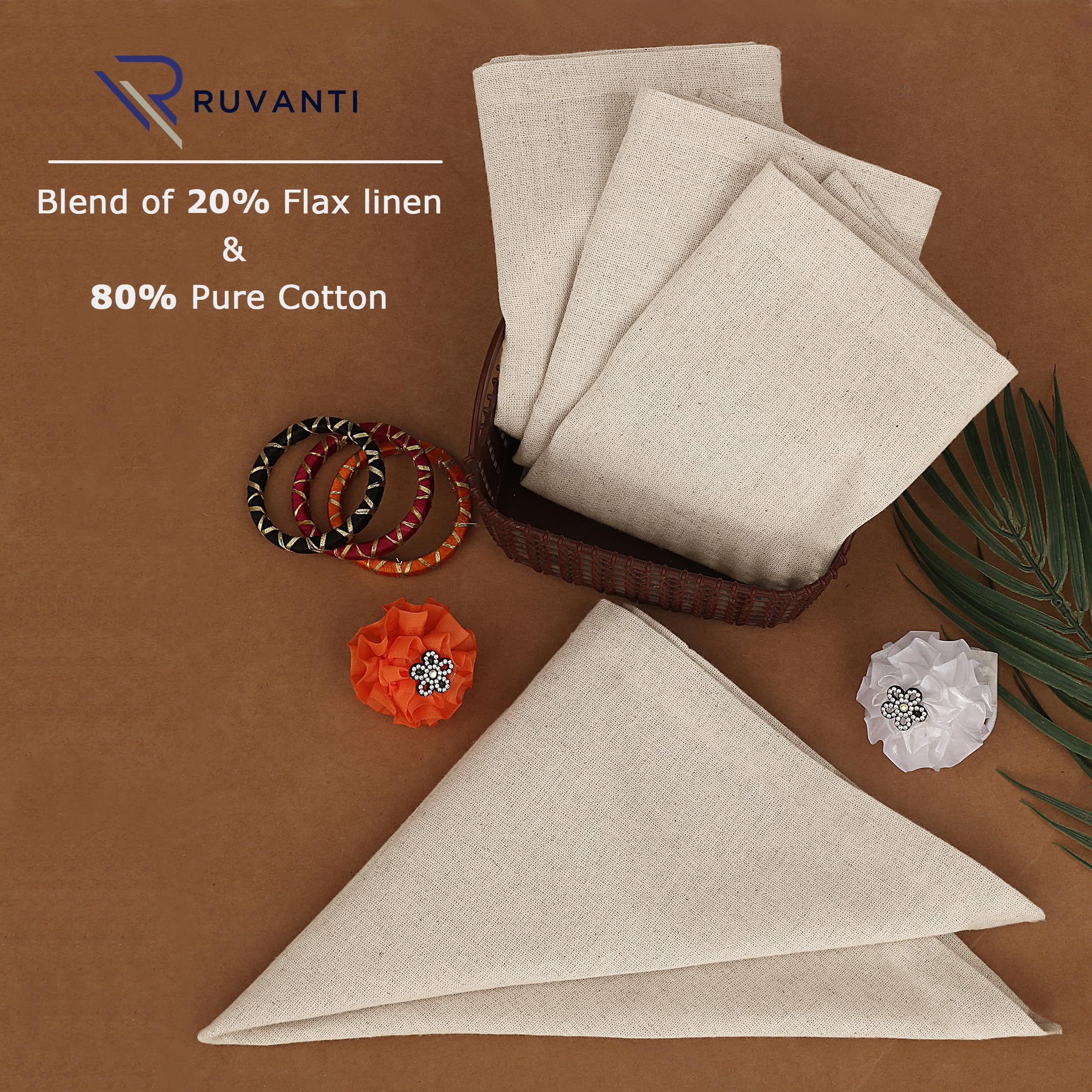 Ruvanti napkins with hemstitch add timeless elegance to dining.