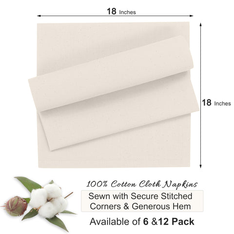 Ruvanti napkins folded on a dining table for versatile meals.