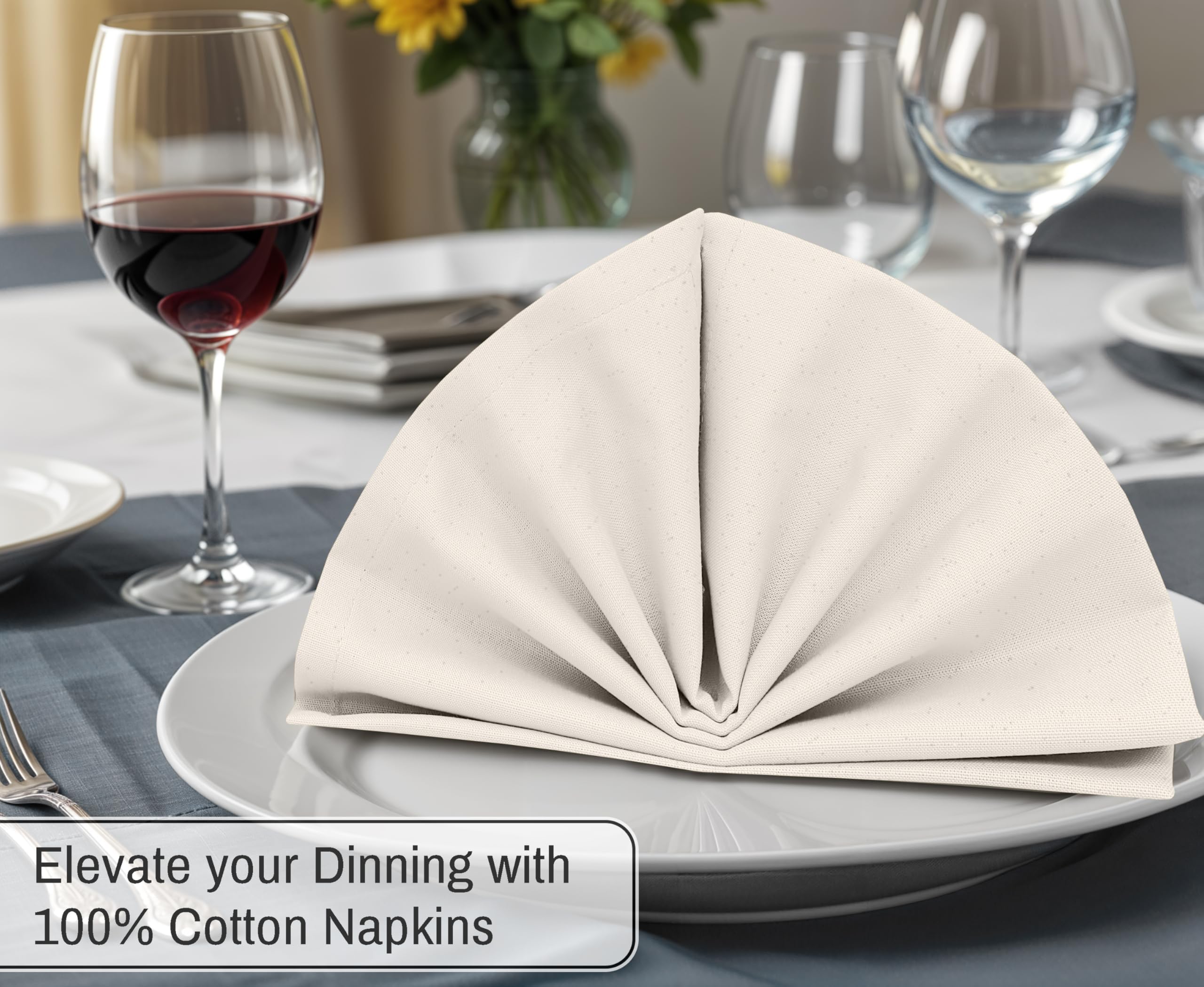 Ruvanti napkins on holiday table settings for Christmas and Easter.