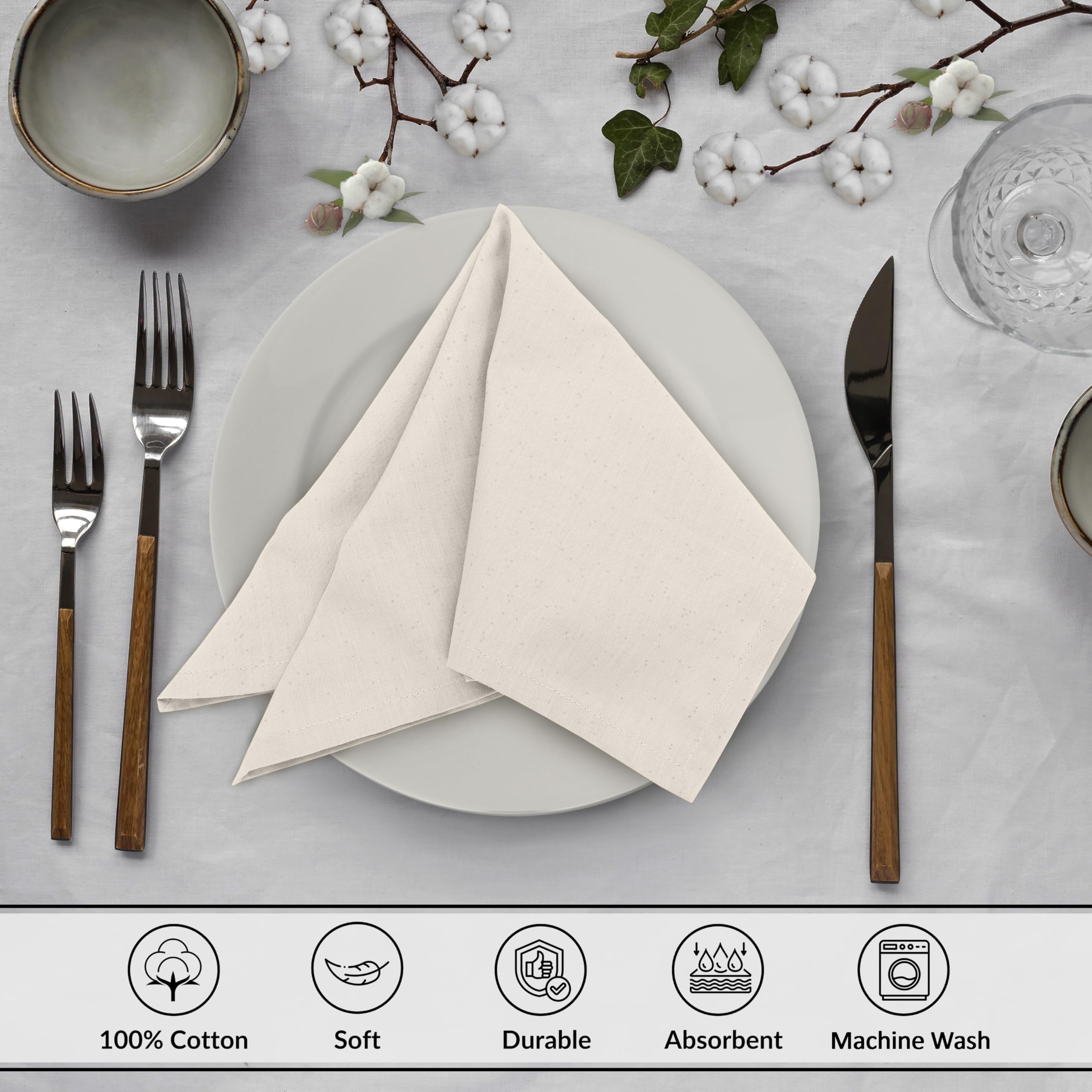 Ruvanti napkins showing washable and durable material for daily use.