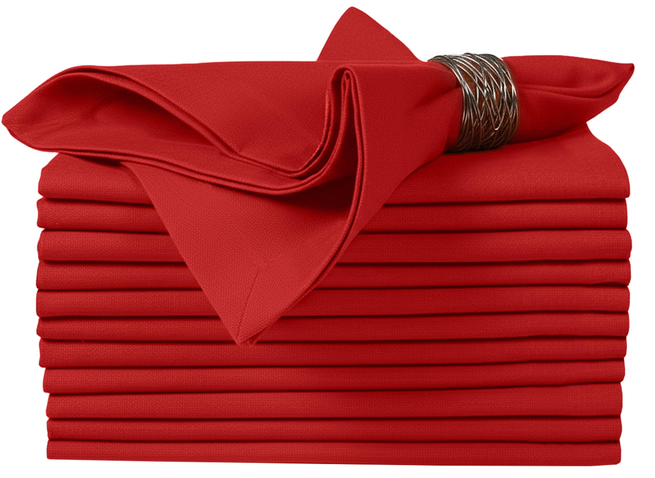 Ruvanti premium cloth napkins folded on table show soft, absorbent cotton for elegant dinners.