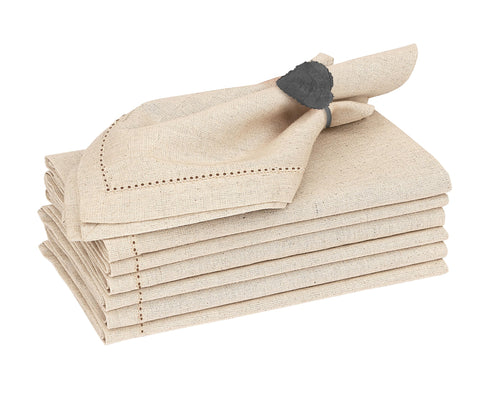 Ruvanti premium linen napkins with hemstitch for elegant table settings at home