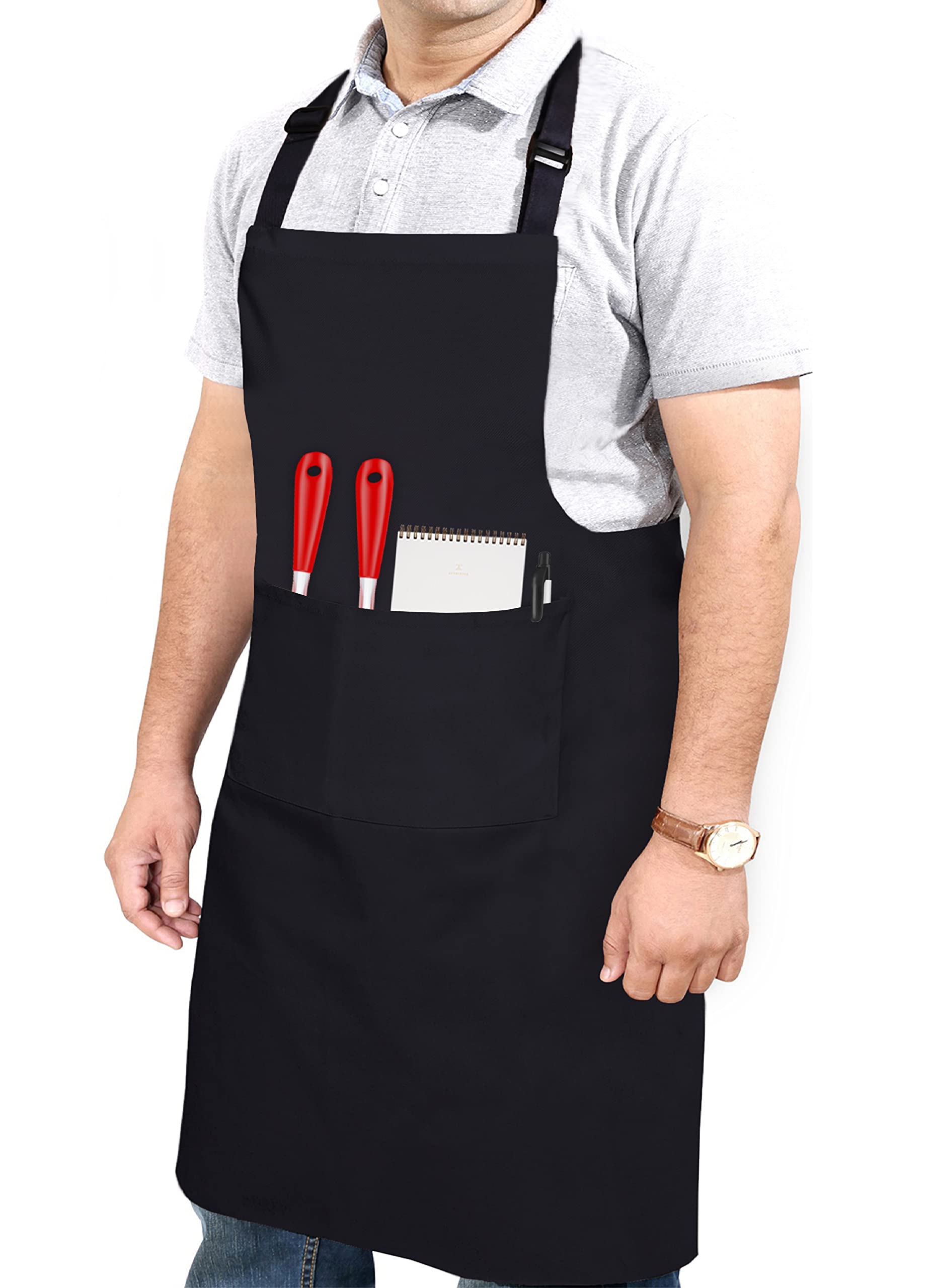 RUVANTI work apron with pockets for tools and phone, durable and versatile for kitchen and workshop.