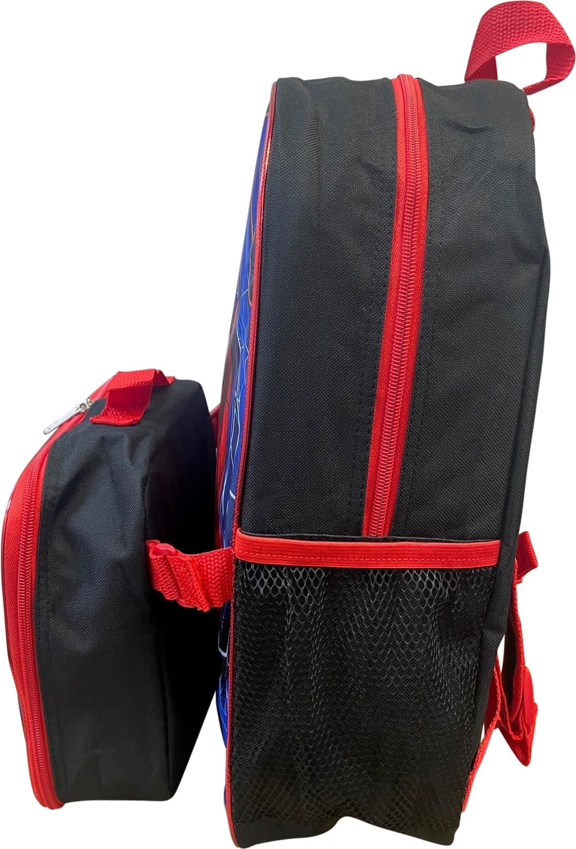 Ruz Spider-Man backpack dimensions indicating ample school storage