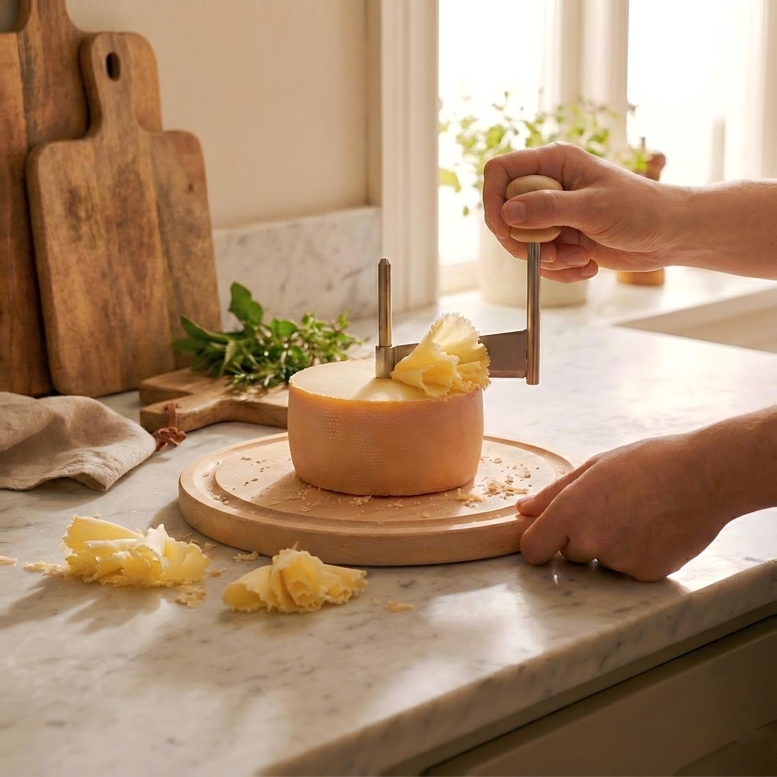 RWIXR cheese curler base provides stable support for elegant rosettes
